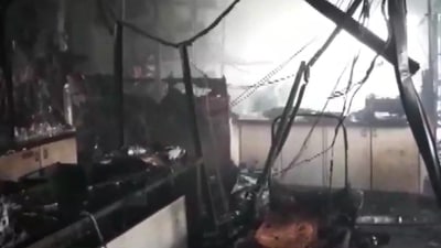 Fire broke out inside Dev Complex near Parimal Garden.