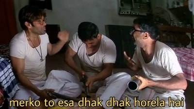 A still from the film Hera Pheri.&nbsp; (Twitter/@dz_vikas)
