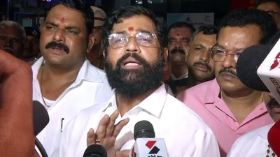 Shiv Sena leader Eknath Shinde speaks to the media in Guwahati, (ANI ) Shiv Sena leader Eknath Shinde speaks to the media in Guwahati, (ANI )
