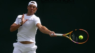 Spain's Rafael Nadal during practice (REUTERS)