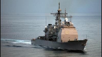 The guided missile cruiser USS Port Royal sails through the Pacific Ocean on December 13, 2005. (REUTERS/FILE) The guided missile cruiser USS Port Royal sails through the Pacific Ocean on December 13, 2005. (REUTERS/FILE)