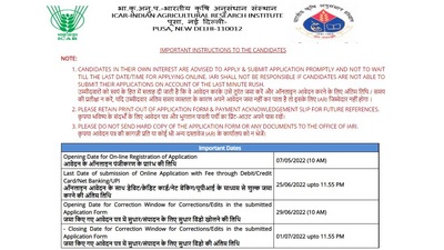 ICAR IARI Assistant Recruitment 2022: Last date to apply for 462 assistant posts ICAR IARI Assistant Recruitment 2022: Last date to apply for 462 assistant posts