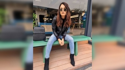 Here's another picture of Radhika Madan looking like a boss lady in a leather jacket, denims and black suede boots. (Instagram/@radhikamadan) Here's another picture of Radhika Madan looking like a boss lady in a leather jacket, denims and black suede boots. (Instagram/@radhikamadan)