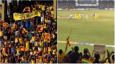 Sri Lanka fans thank Australia. (AP/Twitter)