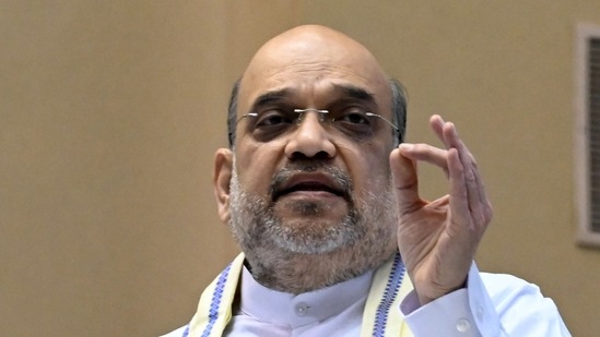 Amit Shah pointed out that the post-Godhra riots were politically motivated.(ANI photo) Amit Shah pointed out that the post-Godhra riots were politically motivated.(ANI photo)