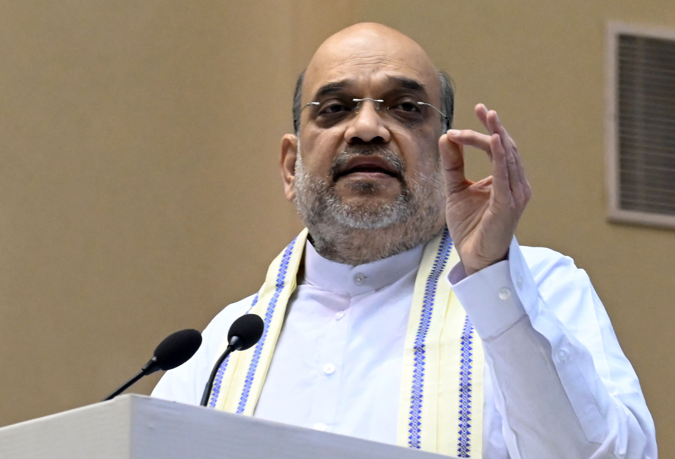 Amit Shah pointed out that the post-Godhra riots were politically motivated. (ANI photo)