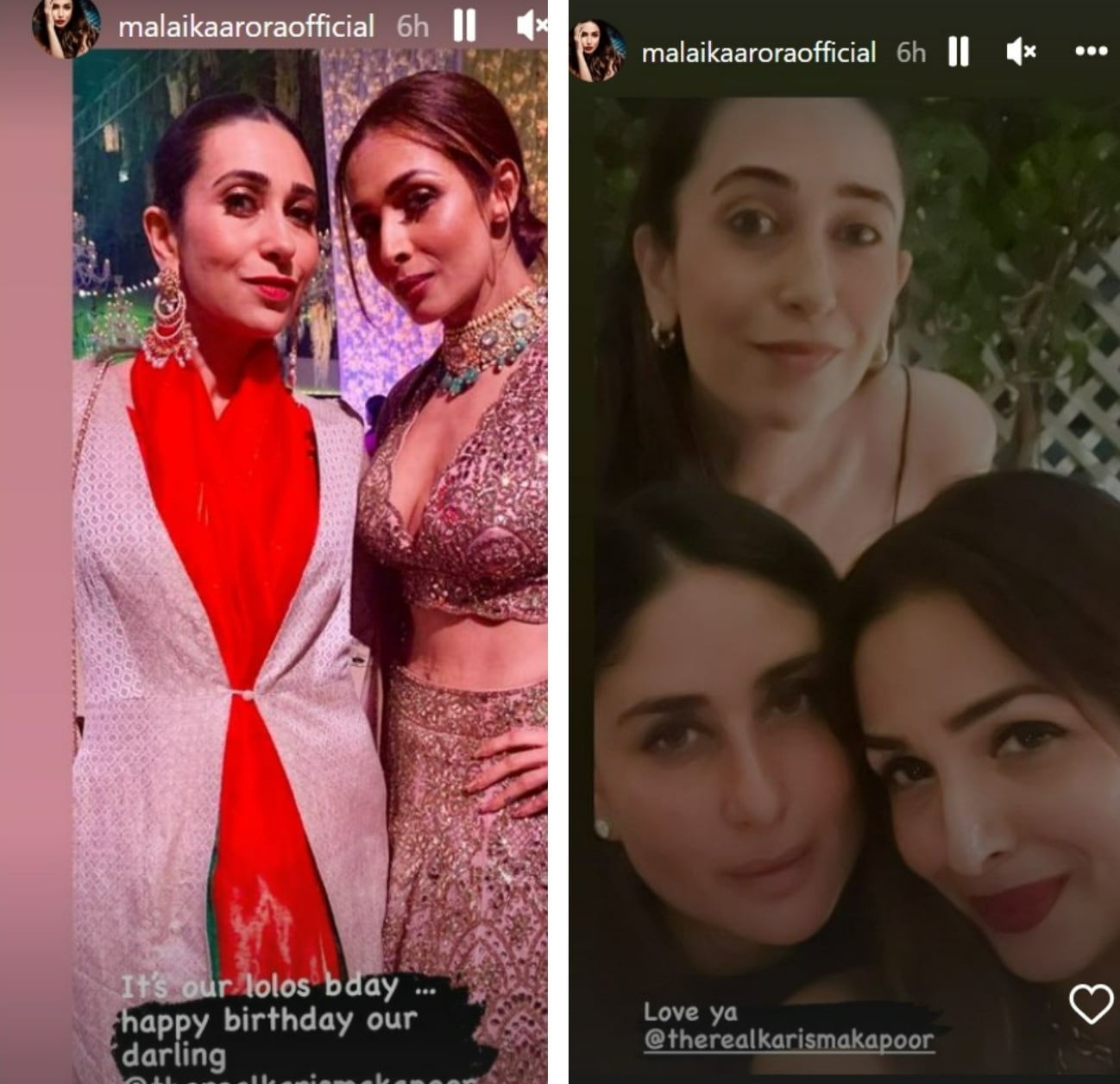 Malaika Arora also wished Karisma Kapoor.&nbsp;