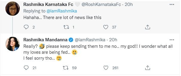 Rashmika revealed that Aura is 'very happy' in Hyderabad.