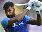Hardik Pandya bats in the nets(PTI) Hardik Pandya bats in the nets(PTI)
