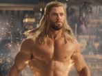 Chris Hemsworth in a still from Thor: Love and Thunder trailer. Chris Hemsworth in a still from Thor: Love and Thunder trailer.