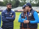 Hardik Pandya (L) with VVS Laxman