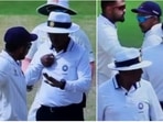 Prithvi Shaw in conversation with umpires on Day 3 Prithvi Shaw in conversation with umpires on Day 3