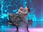 Varun Dhawan with Bharti Singh on the show. Varun Dhawan with Bharti Singh on the show.