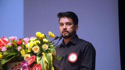Union minister for information and broadcasting Anurag Singh Thakur said media and entertainment ecosystem is a sunrise sector expected to generate Rs4 lakh crore annually by 2025. (HT) Union minister for information and broadcasting Anurag Singh Thakur said media and entertainment ecosystem is a sunrise sector expected to generate Rs4 lakh crore annually by 2025. (HT)
