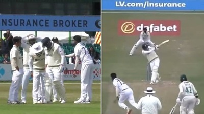 Shubman Gill in action during the warm-up game (Twitter)