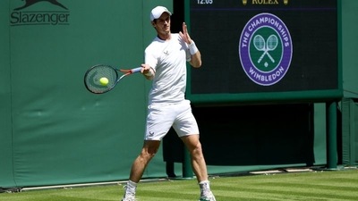 Britain's Andy Murray during practice (REUTERS)