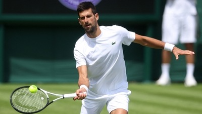 Serbia's Novak Djokovic during practice (REUTERS)