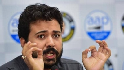 AAP candidate Durgesh Pathak. (PTI file )