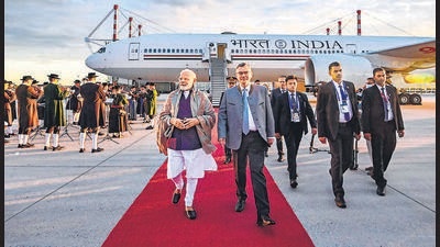 Prime Minister Narendra Modi arrives in Munich, Germany on Sunday. (PTI) Prime Minister Narendra Modi arrives in Munich, Germany on Sunday. (PTI)