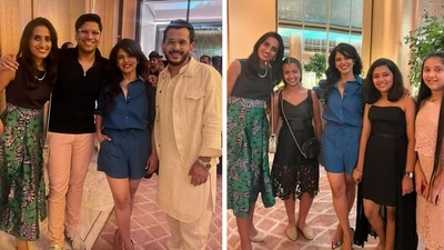 Shark Tank's sharks at Aman Gupta's daughter Miraya's birthday bash. Shark Tank's sharks at Aman Gupta's daughter Miraya's birthday bash. 