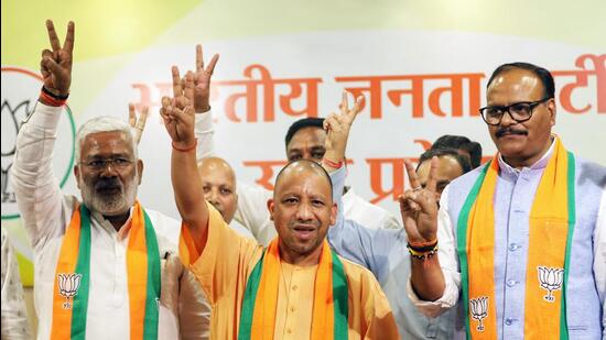 The Bharatiya Janata Party (BJP) on Sunday won the Lok Sabha bypolls to Samajwadi Party’s (SP) bastions of Azamgarh and Rampur, prompting CM Yogi Adityanath to call the result a reflection of people’s trust in the state and central governments. (ANI) The Bharatiya Janata Party (BJP) on Sunday won the Lok Sabha bypolls to Samajwadi Party’s (SP) bastions of Azamgarh and Rampur, prompting CM Yogi Adityanath to call the result a reflection of people’s trust in the state and central governments. (ANI)