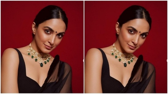 Kiara Advani stuns in black saree at Umang Awards 2023 #kiaraadvani #reels  #bollywood #one100news #umang #umang2023 | Instagram