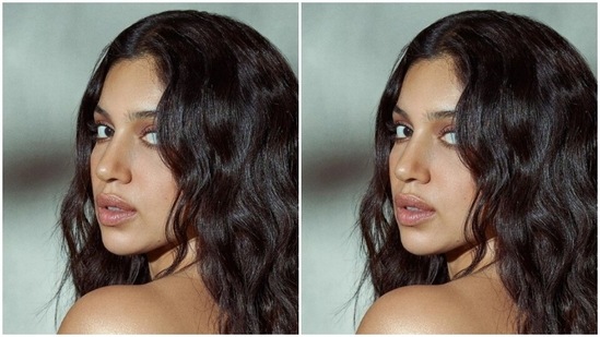 Bhumi decked up in a white off-shoulder gown that came with corset details and cascaded to a flowing long gown.(Instagram/@bhumipednekar)