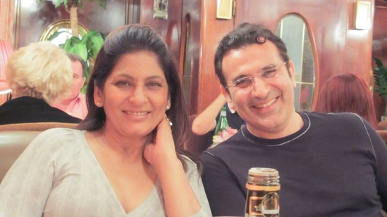 Archana Puran Singh with husband Parmeet Sethi.&nbsp;