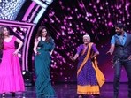 Dance India Dance Super Moms judges join 76-year-old contestant Lakshmi after her audition.