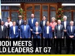 PM MODI MEETS WORLD LEADERS AT G7 PM MODI MEETS WORLD LEADERS AT G7