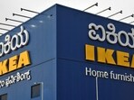 The logo of IKEA is seen above its new store in Bengaluru, India, June 21, 2022. REUTERS/Samuel Rajkumar(REUTERS)