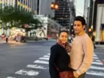 Namrata Shirodkar and Mahesh Babu pose together in New York. 