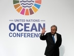 United Nations Secretary-General Antonio Guterres at the UN Ocean Conference in Lisbon.(AP) United Nations Secretary-General Antonio Guterres at the UN Ocean Conference in Lisbon.(AP)