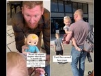 A screengrab of the video of the little girl who is adjusting to life with her adopted father. (kristi_vest_/Instagram) A screengrab of the video of the little girl who is adjusting to life with her adopted father. (kristi_vest_/Instagram)