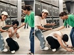 Lilly Singh, Diljit Dosanjh, and Lilly's mom Malwinder Singh. Lilly Singh, Diljit Dosanjh, and Lilly's mom Malwinder Singh.