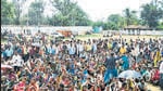 Tribal body, Akhil Bhartiya Adivasi Mahasabha, took out a rally protesting against the Sarkeguda encounter demanding a CBI probe into it, in Bijapur district.(HT Photo) Tribal body, Akhil Bhartiya Adivasi Mahasabha, took out a rally protesting against the Sarkeguda encounter demanding a CBI probe into it, in Bijapur district.(HT Photo)