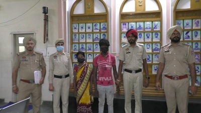 The accused in custody of Ludhiana police on Monday. (HT Photot) The accused in custody of Ludhiana police on Monday. (HT Photot)