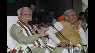 Haryana chief minister Manohar Lal Khattar on Sunday said his government has prepared a plan to promote natural farming on 50,000 acres of land. (HT Photo)