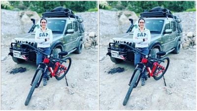 ‘Spirits high’: Inside Gul Panag’s cycling expedition to Ladakh (Instagram/@gulpanag) ‘Spirits high’: Inside Gul Panag’s cycling expedition to Ladakh (Instagram/@gulpanag)