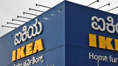 The logo of IKEA is seen above its new store in Bengaluru, India, June 21, 2022. REUTERS/Samuel Rajkumar (REUTERS)