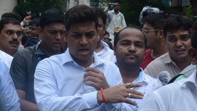 Shrikant Shinde in Thane on Monday. (HT Photos/Praful Gangurde) Shrikant Shinde in Thane on Monday. (HT Photos/Praful Gangurde)