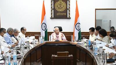 The Haryana cabinet meeting underway on Monday. (HT PHOTO) The Haryana cabinet meeting underway on Monday. (HT PHOTO)
