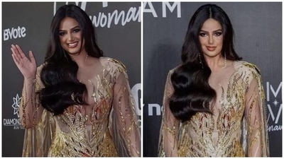 Harnaaz Sandhu is a vision in nude sequin gown for Miss Universe Vietnam red carpet, sends love and respect to Vietnam (Instagram) Harnaaz Sandhu is a vision in nude sequin gown for Miss Universe Vietnam red carpet, sends love and respect to Vietnam (Instagram)