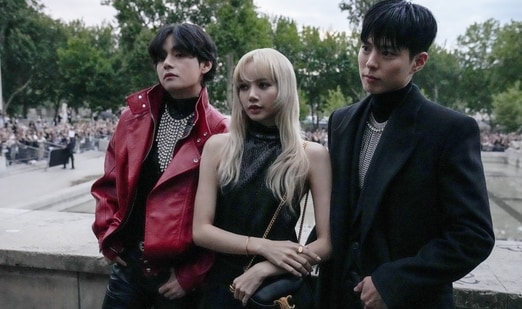 BTS' V brings chic glam with BLACKPINK's Lisa, Park Bo-gum as they attend Celine Men's show in Paris(AP)