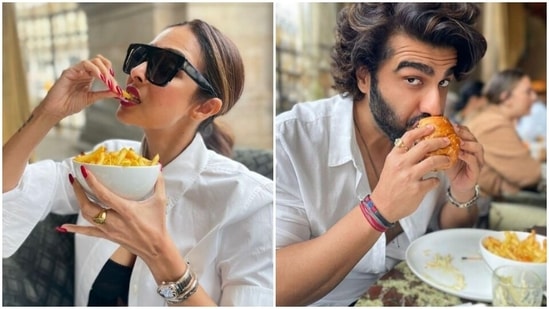 Here’s how much happy Arjun and Malaika were to be able to relish on their favourite dishes.(Instagram/@malaikaaroraofficial)