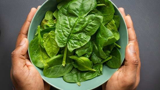 Spinach: Spinach has antioxidants that may help in preventing hair loss. Vitamins B and C help rejuvenate hair follicles prompting growth.(Unsplash)