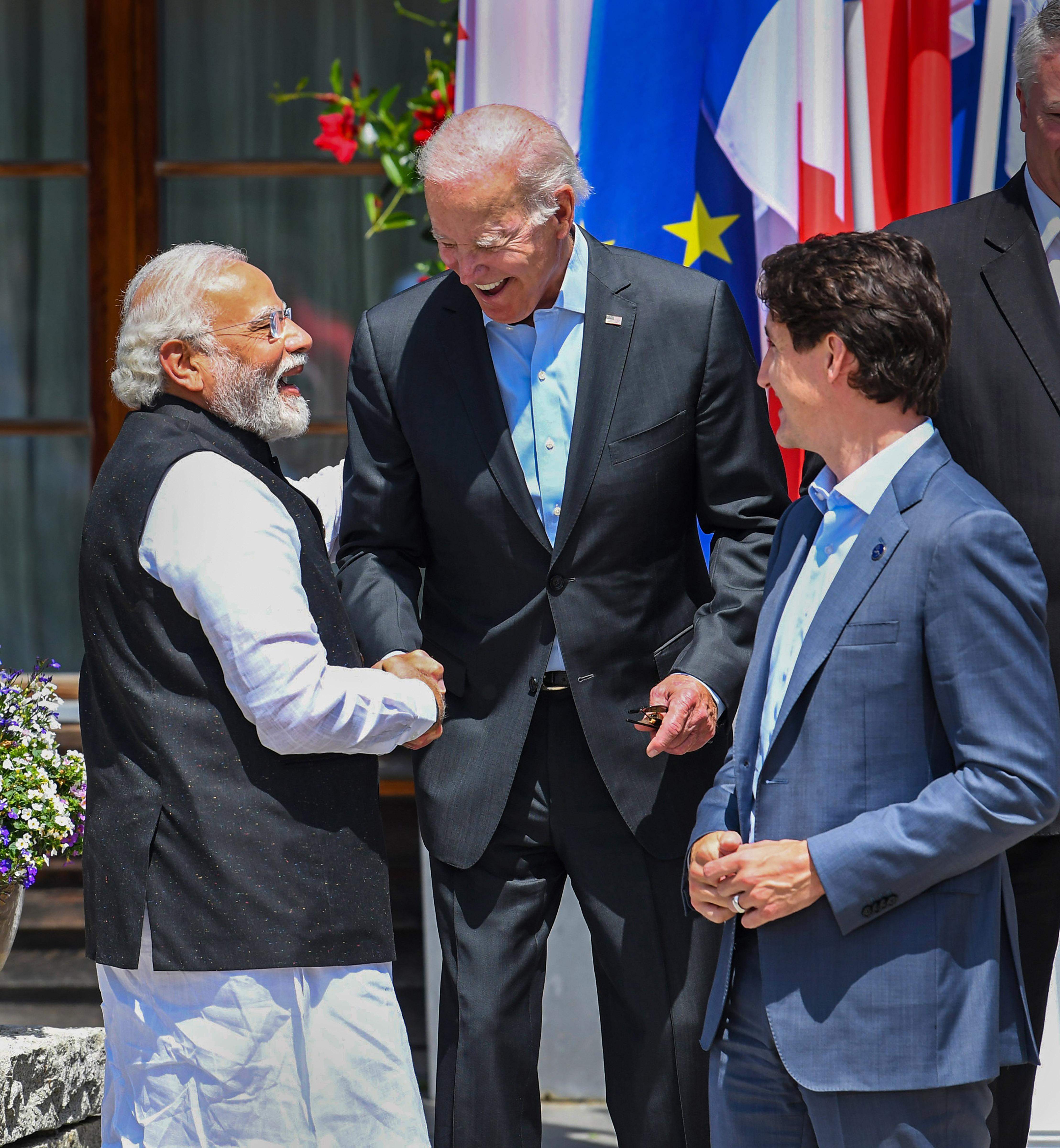 Prime Minister Narendra Modi with US President Joe Biden and Prime Minister of Canada Justin Trudeau at the G7 Summit in Germany.&nbsp; (PTI)