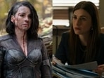 Aya Cash (Aya Cash is known for playing Stormfront on The Boys (left) and Katie Rayburn on The Girl From Plainville (right)) Aya Cash (Aya Cash is known for playing Stormfront on The Boys (left) and Katie Rayburn on The Girl From Plainville (right))