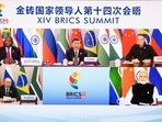 Chinese President Xi Jinping hosts the 14th BRICS Summit via video link from Beijing, Thursday, June 23, 2022. (Li Tao/Xinhua via AP)(AP) Chinese President Xi Jinping hosts the 14th BRICS Summit via video link from Beijing, Thursday, June 23, 2022. (Li Tao/Xinhua via AP)(AP)