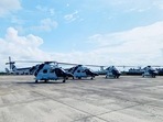 Aatmanirbhar defence: ALH Dhruv Mark III helicopters in Gujarat's Porbandar (Credit: ANI)(ANI) Aatmanirbhar defence: ALH Dhruv Mark III helicopters in Gujarat's Porbandar (Credit: ANI)(ANI)